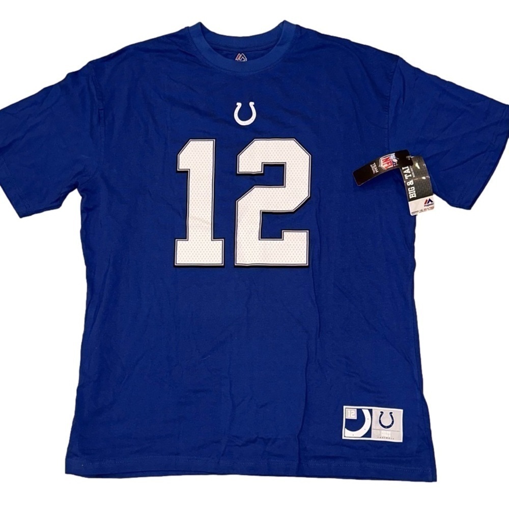 NWT Indianapolis Colts Andrew Luck #12 Big & Tall Tee Majestic NFL size 2XT